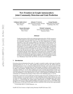 New Frontiers in Graph Autoencoders: Joint Community Detection and Link
  Prediction