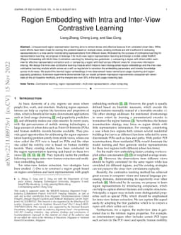 Region Embedding with Intra and Inter-View Contrastive Learning