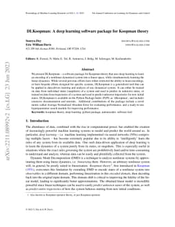 DLKoopman: A deep learning software package for Koopman theory