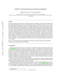 LLEDA -- Lifelong Self-Supervised Domain Adaptation