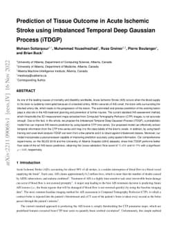 Ischemic Stroke Lesion Prediction using imbalanced Temporal Deep
  Gaussian Process (iTDGP)