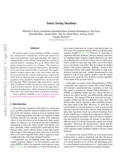Token Turing Machines