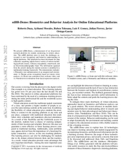 edBB-Demo: Biometrics and Behavior Analysis for Online Educational
  Platforms