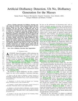Artificial Disfluency Detection, Uh No, Disfluency Generation for the
  Masses