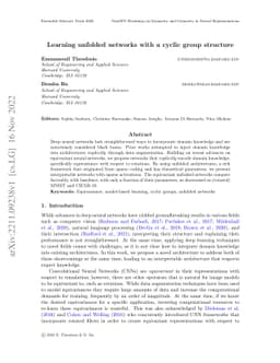 Learning unfolded networks with a cyclic group structure