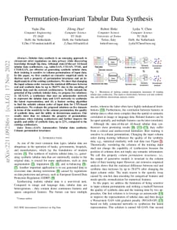 Permutation-Invariant Tabular Data Synthesis