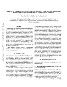 Improving Federated Learning Communication Efficiency with Global
  Momentum Fusion for Gradient Compression Schemes