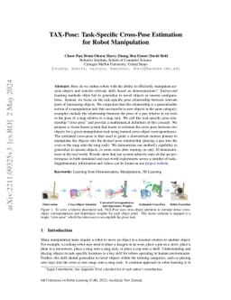 TAX-Pose: Task-Specific Cross-Pose Estimation for Robot Manipulation