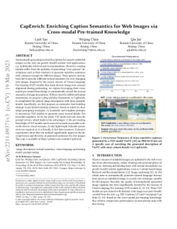 CapEnrich: Enriching Caption Semantics for Web Images via Cross-modal
  Pre-trained Knowledge