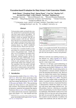 Execution-based Evaluation for Data Science Code Generation Models