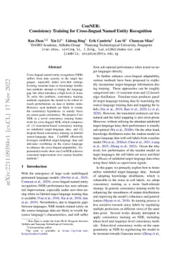 ConNER: Consistency Training for Cross-lingual Named Entity Recognition