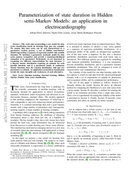 Parameterization of state duration in Hidden semi-Markov Models: an
  application in electrocardiography