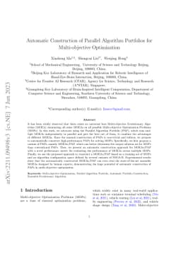 Automatic Construction of Parallel Algorithm Portfolios for
  Multi-objective Optimization