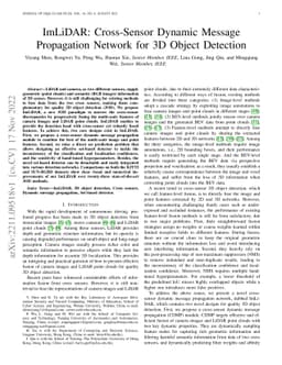 ImLiDAR: Cross-Sensor Dynamic Message Propagation Network for 3D Object
  Detection