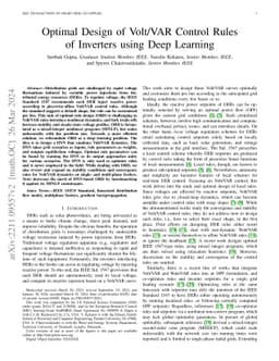 Optimal Design of Volt/VAR Control Rules of Inverters using Deep
  Learning