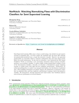 NorMatch: Matching Normalizing Flows with Discriminative Classifiers for
  Semi-Supervised Learning