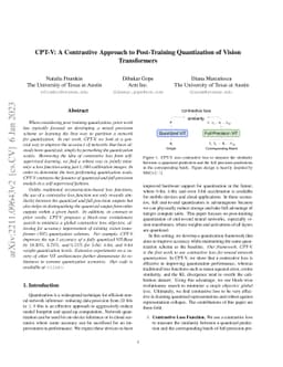 CPT-V: A Contrastive Approach to Post-Training Quantization of Vision
  Transformers