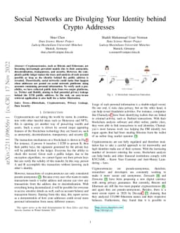 Social Networks are Divulging Your Identity behind Crypto Addresses