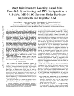 Deep Reinforcement Learning Based Joint Downlink Beamforming and RIS
  Configuration in RIS-aided MU-MISO Systems Under Hardware Impairments and
  Imperfect CSI