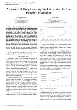 A Review of Deep Learning Techniques for Protein Function Prediction