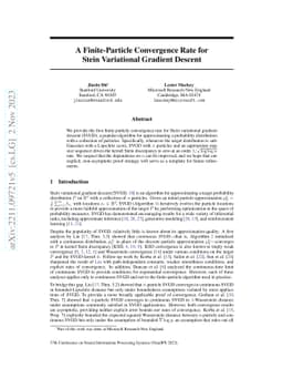 A Finite-Particle Convergence Rate for Stein Variational Gradient
  Descent