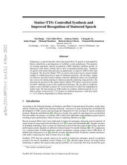 Stutter-TTS: Controlled Synthesis and Improved Recognition of Stuttered
  Speech