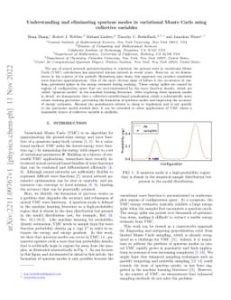 Understanding and eliminating spurious modes in variational Monte Carlo
  using collective variables