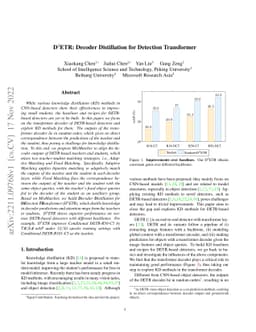 D$^3$ETR: Decoder Distillation for Detection Transformer