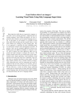 I Can't Believe There's No Images! Learning Visual Tasks Using only
  Language Supervision