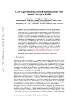 SE(3)-Equivariant Relational Rearrangement with Neural Descriptor Fields