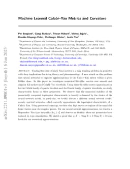 Machine Learned Calabi-Yau Metrics and Curvature