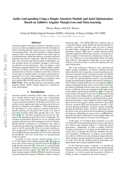 Audio Anti-spoofing Using a Simple Attention Module and Joint
  Optimization Based on Additive Angular Margin Loss and Meta-learning
