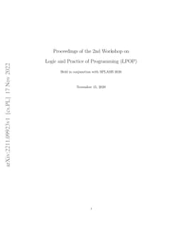 Proceedings of the 2nd Workshop on Logic and Practice of Programming
  (LPOP)