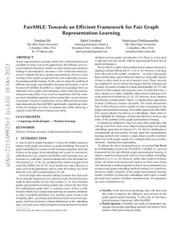 FairMILE: Towards an Efficient Framework for Fair Graph Representation
  Learning