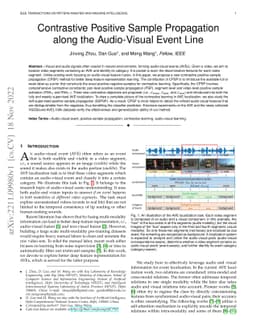 Contrastive Positive Sample Propagation along the Audio-Visual Event
  Line