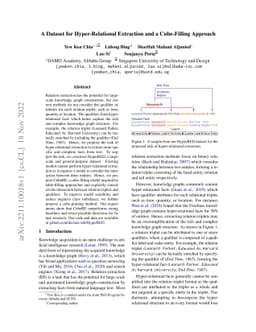 A Dataset for Hyper-Relational Extraction and a Cube-Filling Approach