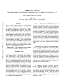 Adversarial Stimuli: Attacking Brain-Computer Interfaces via Perturbed
  Sensory Events