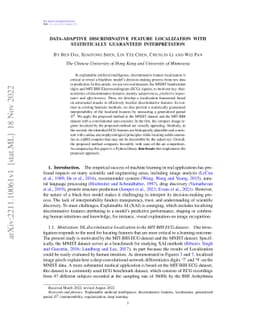 Data-Adaptive Discriminative Feature Localization with Statistically
  Guaranteed Interpretation