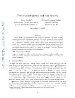 Fractional integration and cointegration
