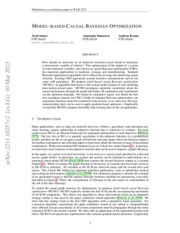 Model-based Causal Bayesian Optimization