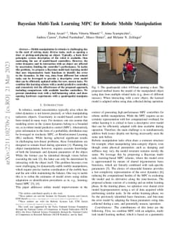 Bayesian Multi-Task Learning MPC for Robotic Mobile Manipulation