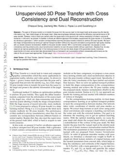 Unsupervised 3D Pose Transfer with Cross Consistency and Dual
  Reconstruction