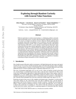 Exploring through Random Curiosity with General Value Functions
