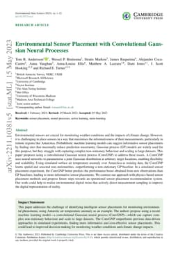 Environmental Sensor Placement with Convolutional Gaussian Neural
  Processes