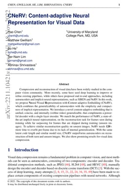 CNeRV: Content-adaptive Neural Representation for Visual Data