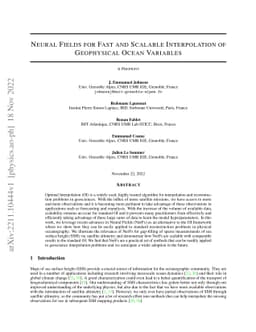 Neural Fields for Fast and Scalable Interpolation of Geophysical Ocean
  Variables