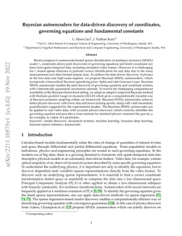 Bayesian autoencoders for data-driven discovery of coordinates,
  governing equations and fundamental constants
