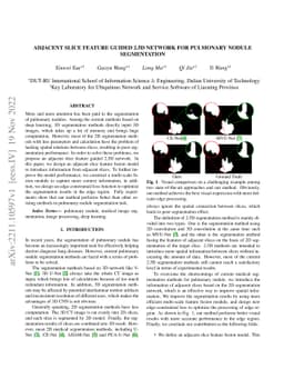 Adjacent Slice Feature Guided 2.5D Network for Pulmonary Nodule
  Segmentation