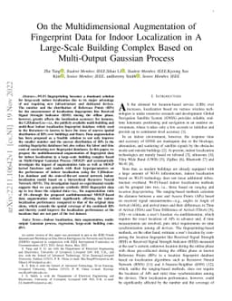 On the Multidimensional Augmentation of Fingerprint Data for Indoor
  Localization in A Large-Scale Building Complex Based on Multi-Output Gaussian
  Process
