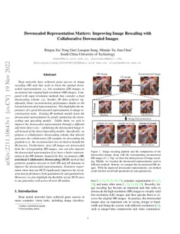 Downscaled Representation Matters: Improving Image Rescaling with
  Collaborative Downscaled Images